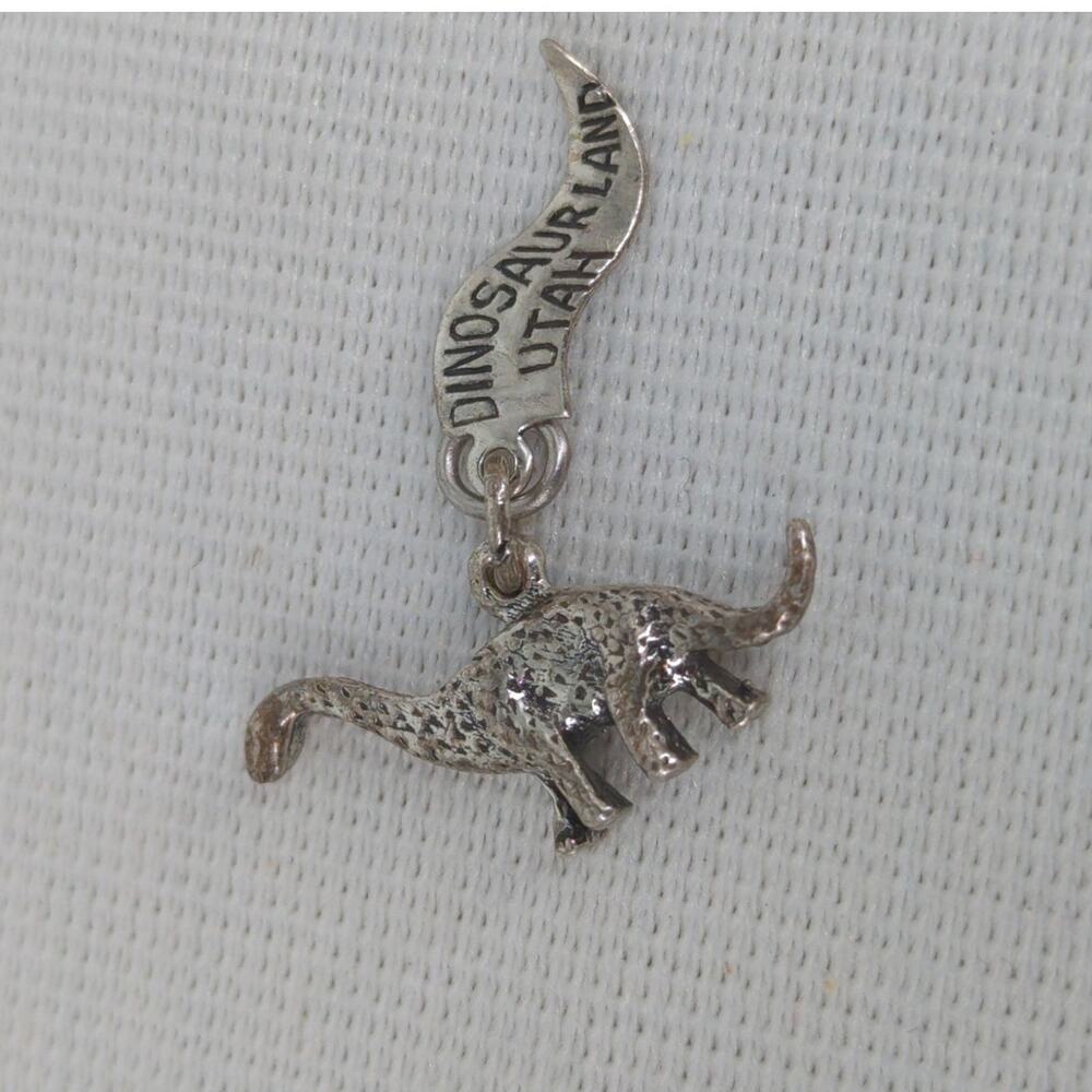 Vintage Sterling Silver Dinosaurland Utah Brontosaurus Charm